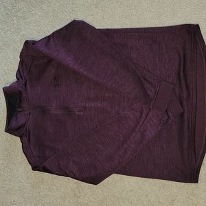 Mens Under Armor purple quarter zip sweater